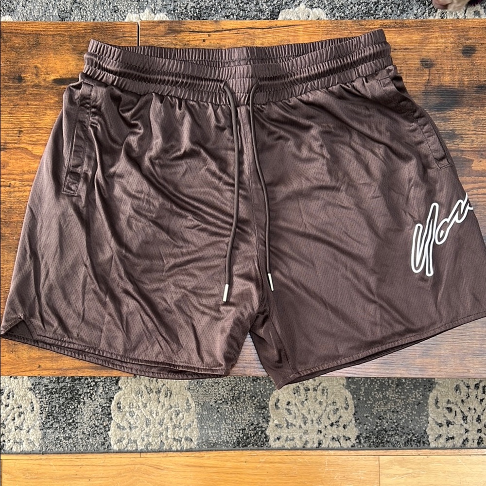 Men’s Young LA Brown Mesh Shorts - XXL YLA